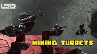 Space Engineers  Rotational Motorised Mining Turrets amp Armoury Construction Part 22 [upl. by Ibok]