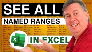 Excel  Display All Named Ranges In Excel At Once  Episode 1879 [upl. by Baggs]