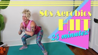 20 minute retro 80s aerobics HIIT  simple to follow  Solid Gold Fitness [upl. by Amhsirak]