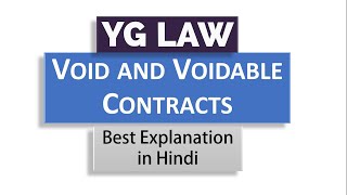 Indian Contract Law Understanding Void and Voidable Contracts  In Hindi [upl. by Llednohs]