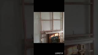 Como hacer una chimenea de madera y tile fotos con poco dinero💵😱😱 [upl. by Cozza]