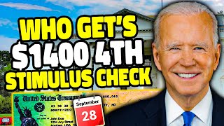 Biden Signed  1400 4th Stimulus Check  Seniors Get Before 28th  All Social Security Included [upl. by Nerua]