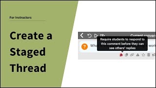 Create a Staged Thread for Students in Perusall [upl. by Yunick]