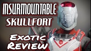 Destiny 2 INSURMOUNTABLE SKULLFORT  Titan Exotic Helmet  Review  Breakdown [upl. by Aitan377]