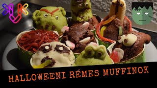 Halloween muffin recept és díszítés  Rémisztő muffin variációk [upl. by Claresta]