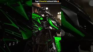 Top 3 Powerful exhaust bike🔥VR Explainershorts bike [upl. by Ahsyekat363]