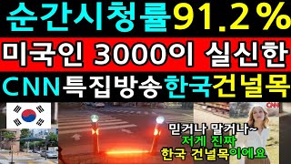 순간시청률 912 또 갱신 미국CNN특집방송 한국 건널목  CNN백인 금발 미녀기자의 한마디에 미국인3000명이 실신 해외감동사연 미국반응 외국인반응 해외반응 한국해외반응 [upl. by Emerson895]