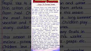 Summer season essay in hindi ll Essay On Summer Season in english ll Summer Season essay in English [upl. by Maison]