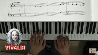 Vivaldi La Primavera  Per Pianoforte Facilissimo  Spartito Tutorial [upl. by Hotchkiss]