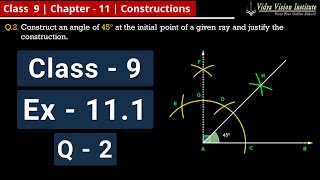 Constructions  Exercise 111  Q 2  class 9 maths chapter 11  cbse  ncert  vvi class 9 [upl. by Drusus]