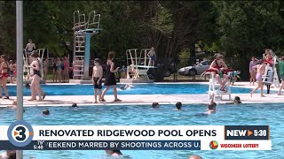 Newly renovated Ridgewood Pool opens for the summer [upl. by Aitan]