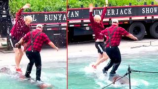 Ozzy Man Reviews Lumberjack Log Rolling [upl. by Eninej]