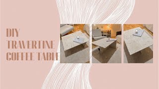 DIY TRAVERTINE COFFEE TABLEin just 15 minutes diycoffeetable [upl. by Dnesnwot147]