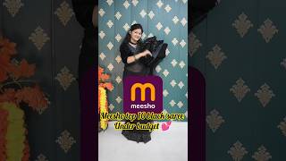 Meesho top black partywear saree haul shortsmeeshosareehaulblacksareehaulviral [upl. by Higbee981]