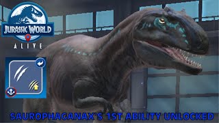 Saurophaganax’s 1st Ability Unlocked  Jurassic World Alive [upl. by Yhtak87]