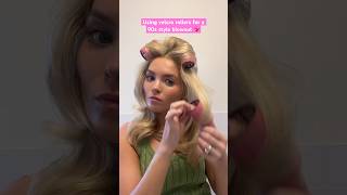 My favorite way to get lots of volume in a 90s style blowout  use Velcro rollers hairtutorial [upl. by Barbi]