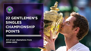 Every Gentlemens Singles Championship Point at Wimbledon 20002022 [upl. by Asaeret356]