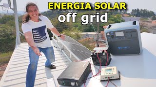 COMO É FACIL MONTAR UM SISTEMA DE ENERGIA SOLAR OFF GRID [upl. by Ehttam]