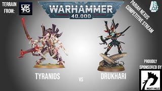 Drukhari Vs Tyranids  Competitive Battle Report [upl. by Bullivant]