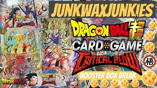 Dragon Ball Super Critical Blow Booster Box break GOD RARE HUNT [upl. by Liamaj429]