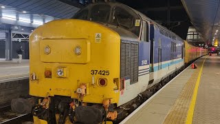 Network Rail DBSO 9702 leads with 37425 on Rear departs Reading 3Q06 [upl. by Ellicec]