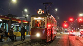 Przejazd Tram Front View 前面展望 Konstal 4N1 873 Tramwaje Warszawskie  Linia W [upl. by Demetre]