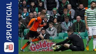 Stuart Armstrong Opening Goal Stuns Parkhead Celtic 62 Dundee United 16022013 [upl. by Eikcuhc]