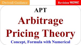 Arbitrage Pricing Theory Arbitrage Pricing Theory numerical Arbitrage Pricing Theory formula apt [upl. by Nawj684]