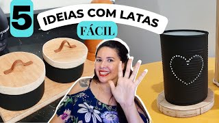 5 ideias incriveis como decorar latas de leite em pó  Faça você mesmo cachepô reutilizando latas [upl. by Leunammi]