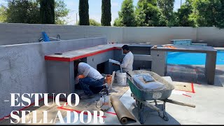 PROYECTO COCINA EXTERIOR ESTUCO Y SELLADO DE ENCIMERAS [upl. by Kurtis309]