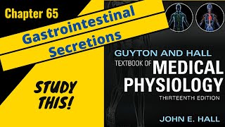 Guyton and Hall Medical Physiology Chapter 65 REVIEW Gastrointestinal Secretions  Study This [upl. by Aranat479]