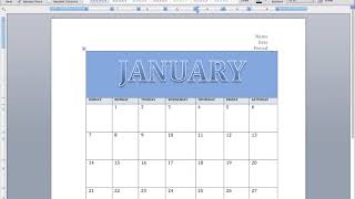 create a 12 month calendar in MS Word [upl. by Isolt]