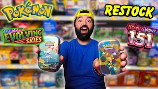 Walmart RESTOCKED Again 😱 EVOLVING SKIES amp Pokemon 151 FTW [upl. by Basir399]