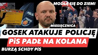 GOSEK ATAKUJE POLICJĘ – SZCZUREK BURZY SCHODY PiS❗FANATYCY NA KOLANACH I CHRYJA NA MIESIĘCZNICY [upl. by Modestine]