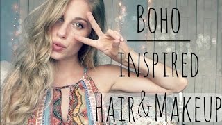 BOHO Glam Hair amp Makeup  Tutorial [upl. by Ruggiero]