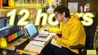 STUDY WITH ME LIVE  12 HOURS ✨ Harvard Alumnus Chill Work With Me Rain Sounds Pomodoro Timer [upl. by Anihcak]