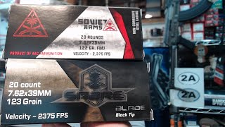 New PSA AAC Steel Case 762x39 Ammo Soviet Arms amp Sabre  First Look amp Review [upl. by Aenyl]