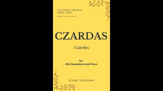 Czardas Vittorio Monti for Alto Saxophone and Piano [upl. by Dareen]