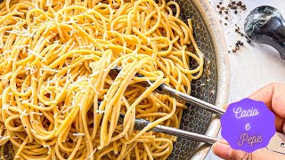 BEST AUTHENTIC Cacio e Pepe The EASIEST pasta recipe you need in your life [upl. by Sileray]