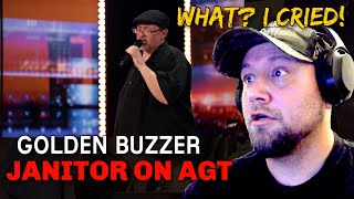 Janitor  Richard Goodall Gets The Golden Buzzer On AGT Dont Stop Believin Emotional Reaction [upl. by Eintihw]