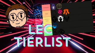 LEC Tierlist 2024 Spring Split [upl. by Parrnell]