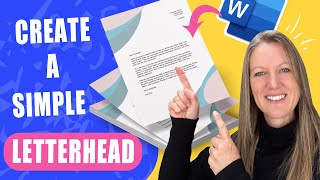 Create an EASY Letterhead in Word  MS Word Tutorials [upl. by Walliw568]