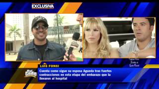 Entrevista  Luis Fonsi habla de las contracciones en el embarazo de Agueda Lopez [upl. by Mercola]