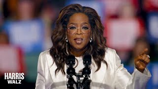 Oprah Winfrey Welcomes FirstTime Voters To A Kamala Harris Rally [upl. by Ajak]