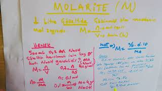 ayt kimya molarite derişim [upl. by Clardy]