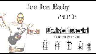 Ice Ice Baby ukulele tutorial [upl. by Croner]