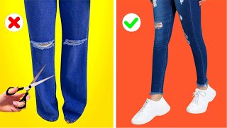 14 Ideias de Como Consertar Barra de Calça Jeans Customização de Roupas Fácil DIY [upl. by Hayton]