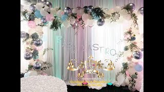 GENDER REVEAL DECORACION COLOR BLANCO Y PLATA [upl. by Esital]