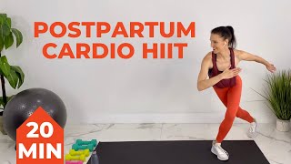 Postpartum Cardio Workout  Safe after C Section  Diastasis Recti  No Equipment [upl. by Parette]