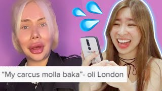 Oli London has the FUNNIEST quotFANSquot on tiktok [upl. by Airdnat695]